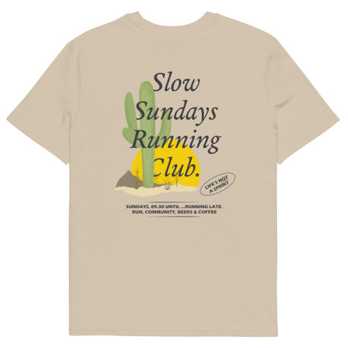 ANCHOR & CREW Cactus Slow Sundays Running Club Organic Cotton T-Shirt