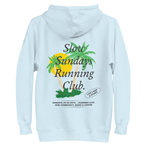 ANCHOR & CREW Palm Tree Slow Sundays Running Club Cotton Blend Hoodie