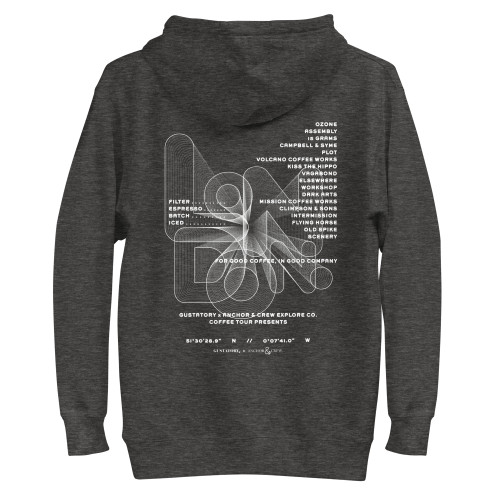 ANCHOR & CREW x GUSTATORY London Coffee Scene Cotton Blend Embroidered Hoodie