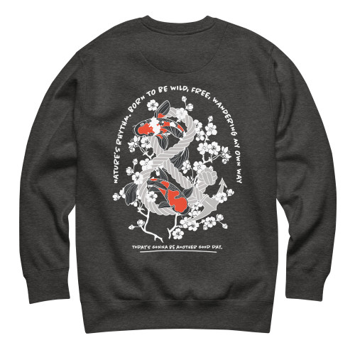 ANCHOR & CREW Koi Fish Another Good Day Cotton Blend Sweatshirt