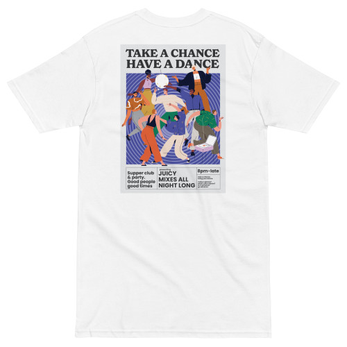 ANCHOR & CREW Take A Chance Have A Dance DISCO! Oversized Cotton Embroidered T-Shirt