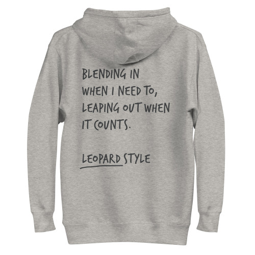 Think Ocean Leopard Aspirations Cotton Blend Embroidered Hoodie