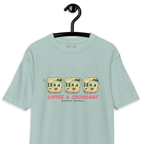 GUSTATORY Coffee & Croissant Originals Heavy Cotton T-Shirt