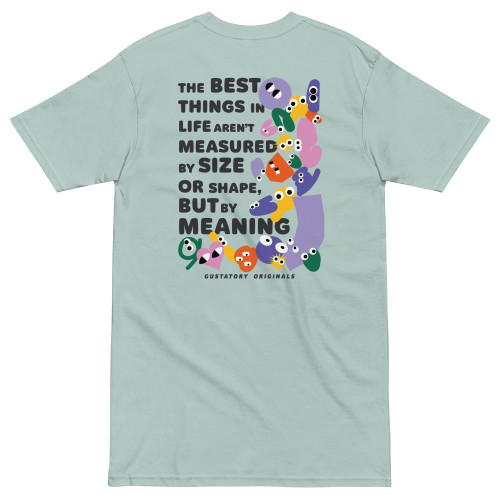 GUSTATORY Originals Shapes & Sizes Heavy Cotton Embroidered T-Shirt