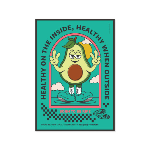 ANCHOR & CREW Ripe Avocado Dial-A-Local Matte Art Print