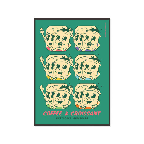 ANCHOR & CREW x GUSTATORY Originals Coffee & Croissant Matte Art Print