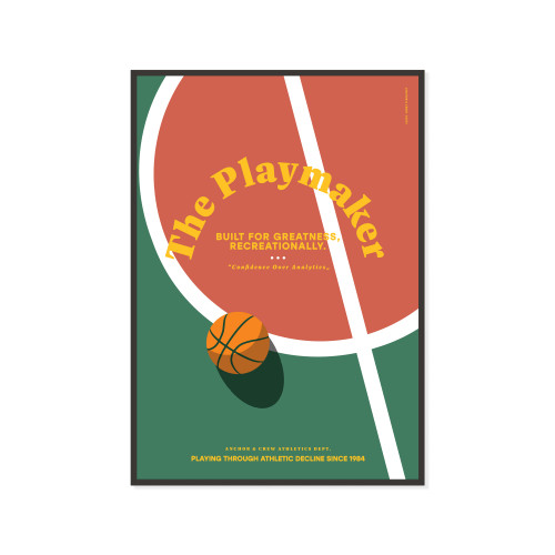 ANCHOR & CREW The Playmaker Basketball Club League Matte Art Print 