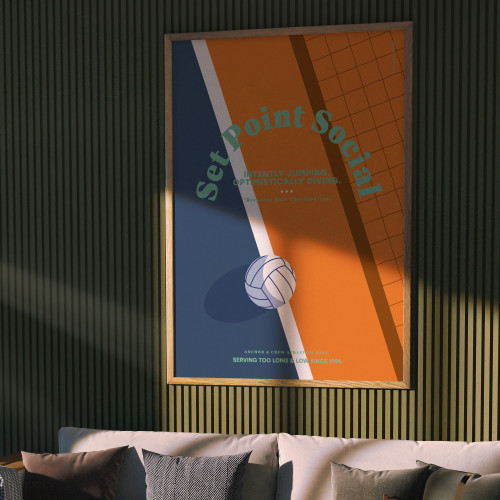 ANCHOR & CREW Set Point Social Volleyball Club League Matte Art Print