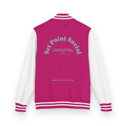 ANCHOR & CREW Set Point Social Volleyball Club League Cotton Varsity Letterman Jacket 
