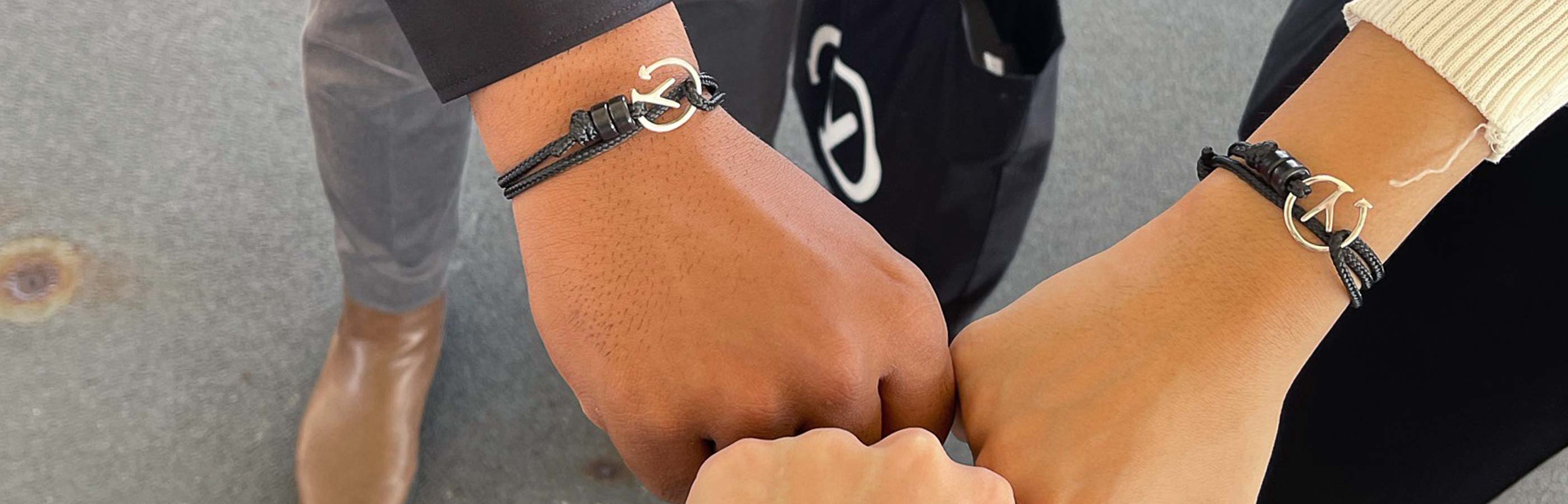 Lyfecycle Anchor And Crew Reach For Change Bracelet As Worn Lyfecycle Anchor And Crew Reach For Change Bracelet As Worn