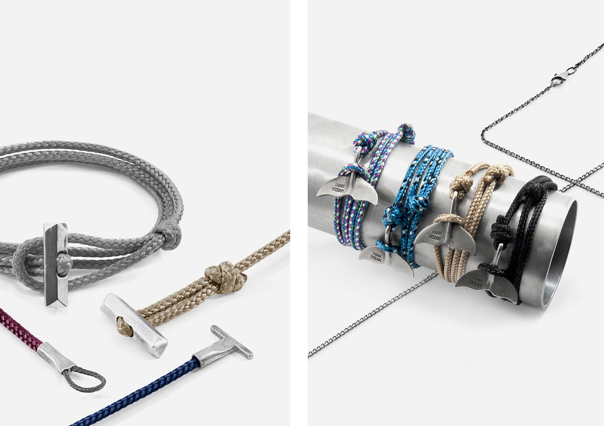 Mens Womens Charity Save The Oceans Rope Bracelets