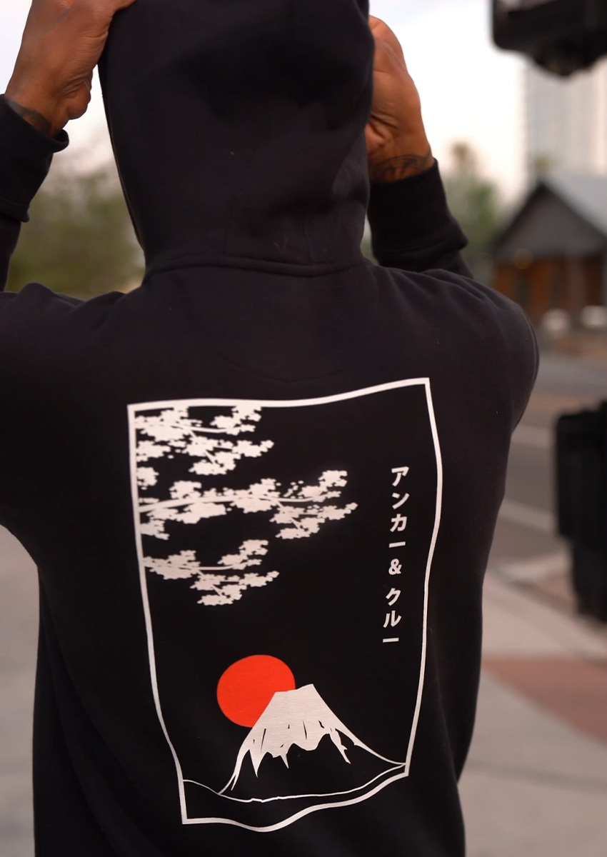 Black Mount Fuji Japan Hoodie