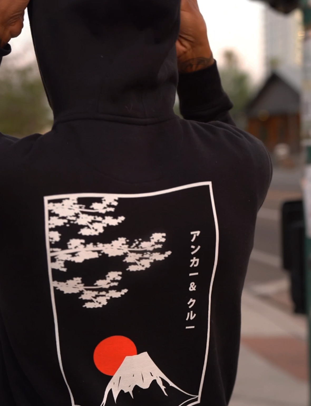 Organic Cotton Embroidered Print Hoodies