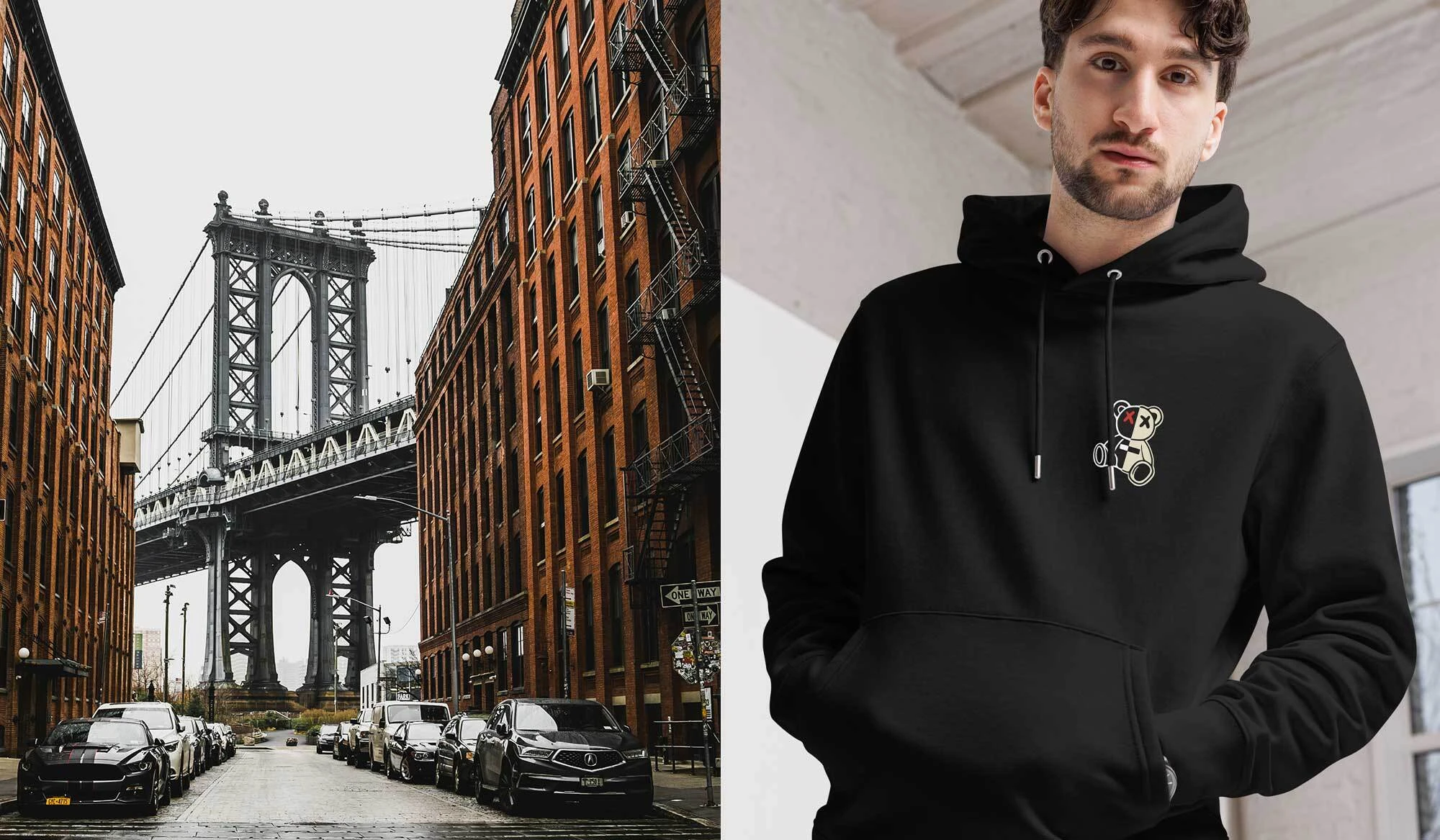 Organic Cotton Embroidered Print Explorer Hoodies