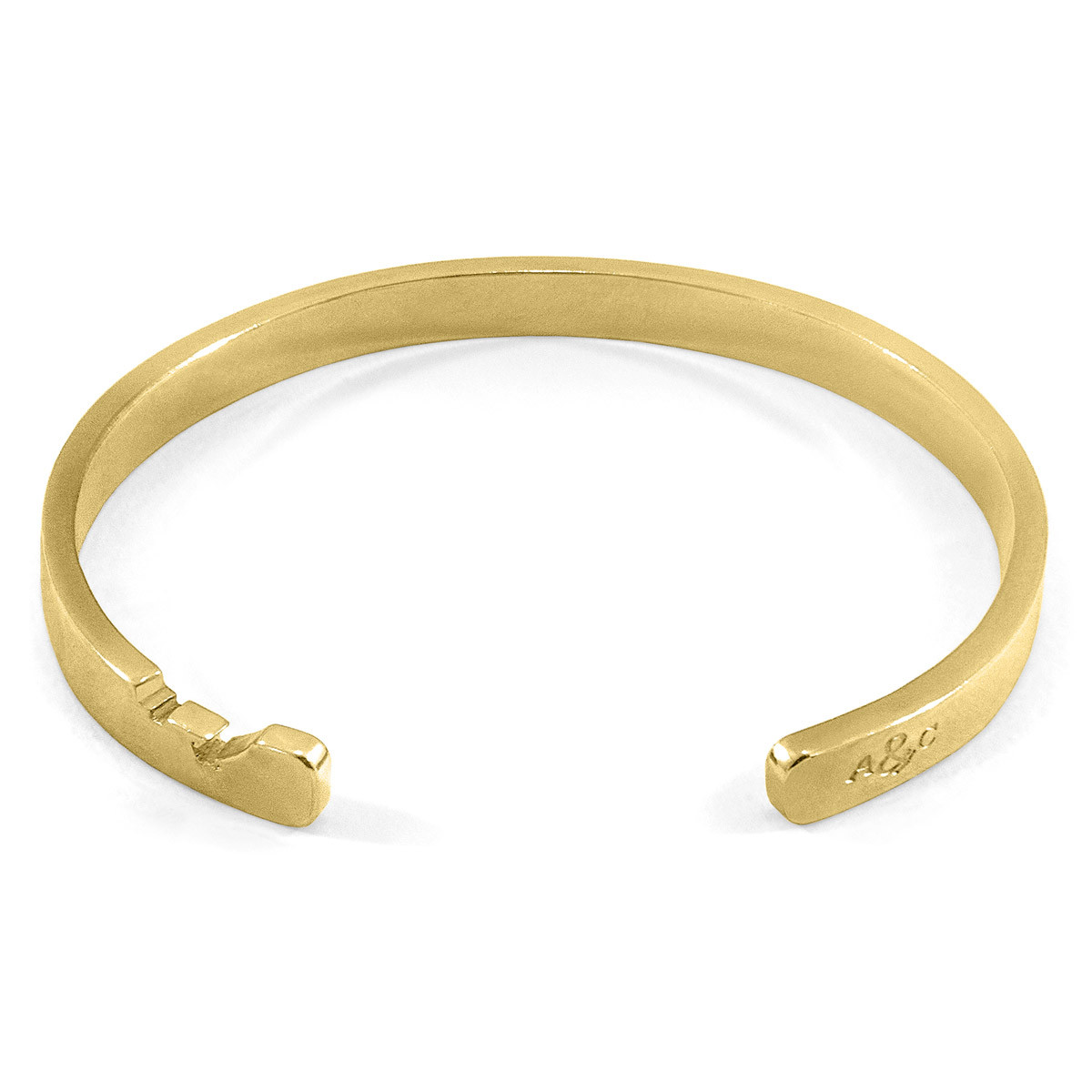 Axton Anchor Cutout Wayfarer 9ct Yellow Gold Bangle | ANCHOR & CREW