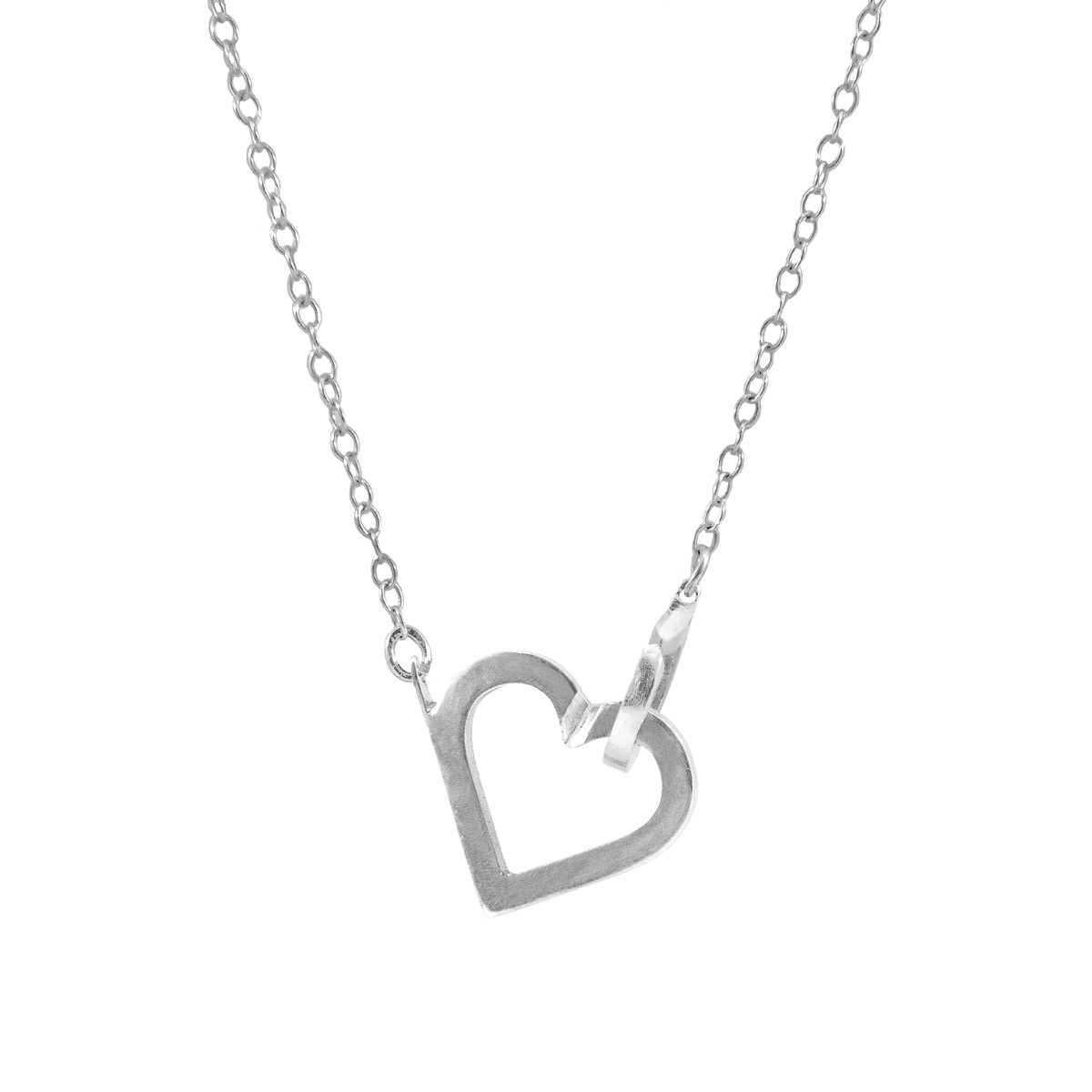 Little Heart Link Paradise Silver Necklace Pendant | ANCHOR & CREW