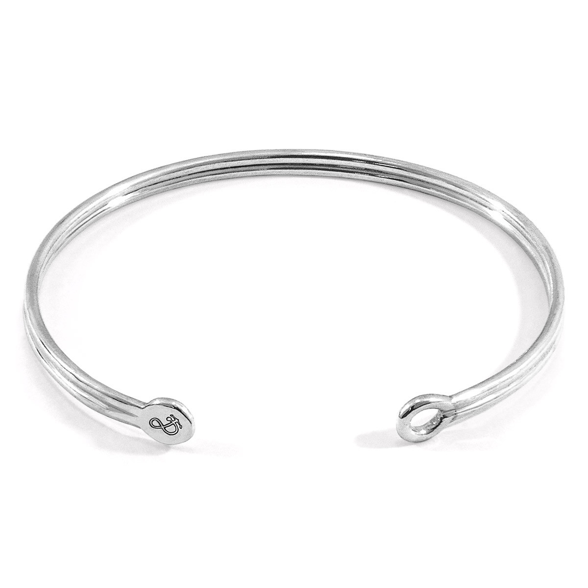 Bartlett Inline Midi Geometric Silver Bangle | ANCHOR & CREW