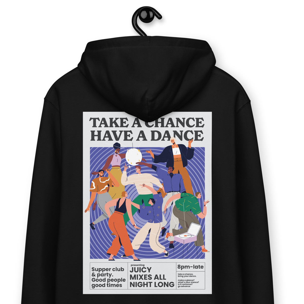 Take A Chance Have A Dance DISCO! Heavy Organic Cotton Embroidered