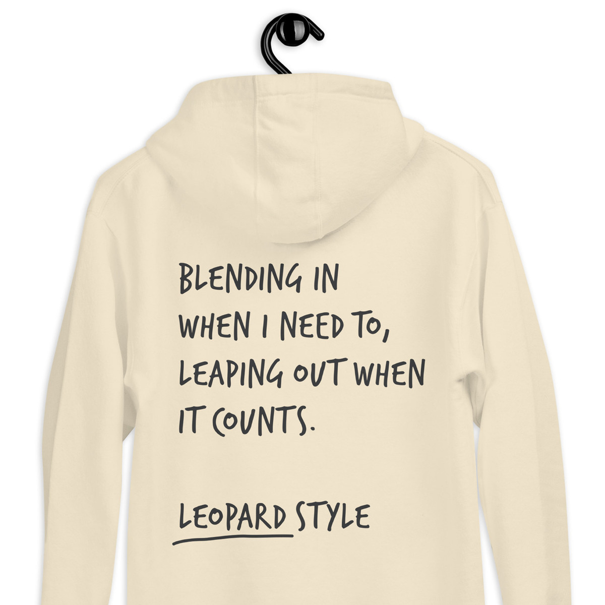Think Ocean Leopard Aspirations Cotton Blend Embroidered Hoodie