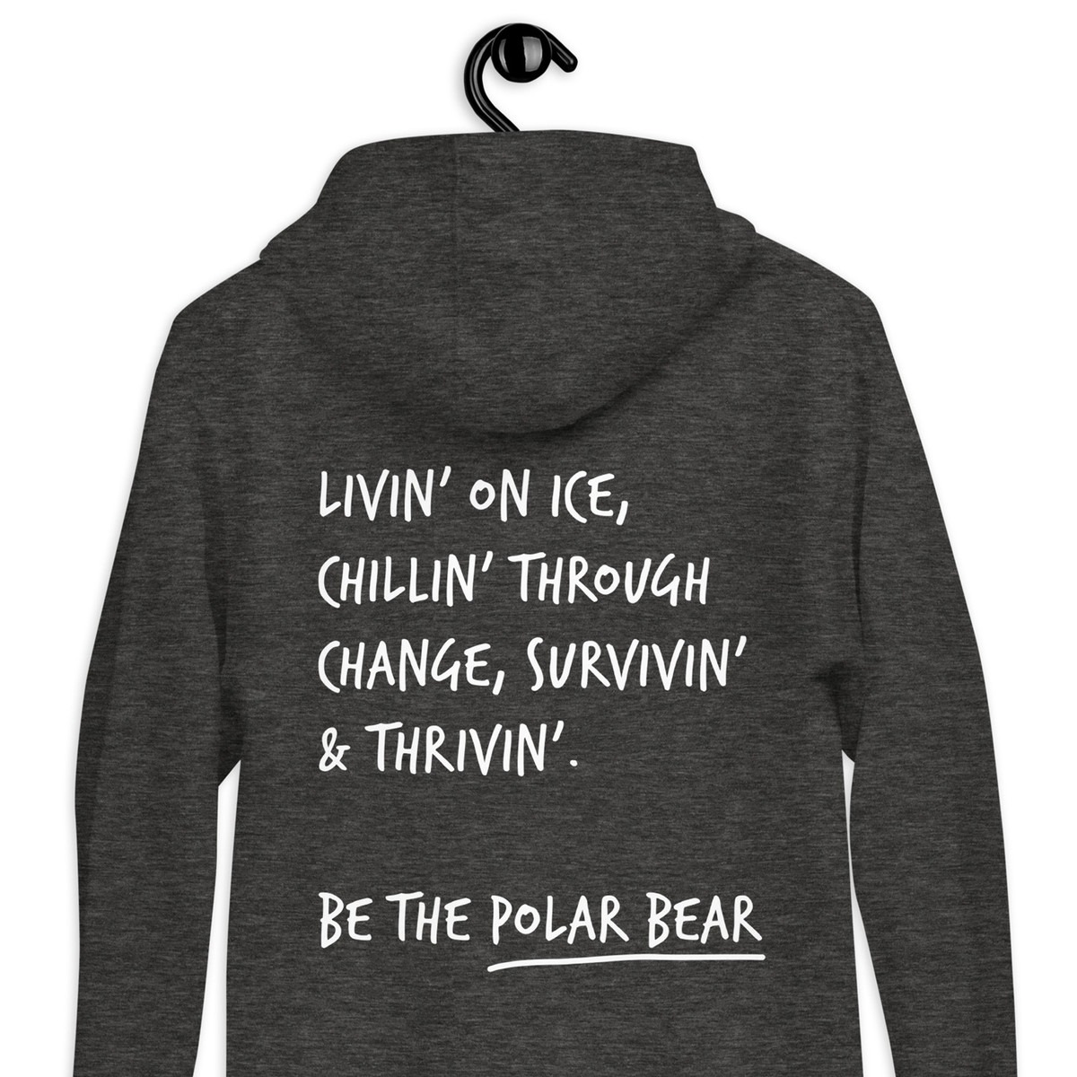 Think Ocean Polar Bear Aspirations Cotton Blend Embroidered Hoodie
