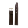 Gucci Band Brown Stitched Leather 17mm Watch Strap Silver-Buckle