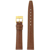 Gucci Watch Band 14mm Brown Lizard Grain Gold-tone Padded