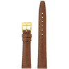 Gucci Watch Band 14mm Brown Lizard Grain Gold-tone Padded