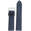Sporty Leather Watch Band in Blue - front view