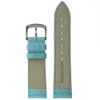 Leather Watch Band with Alligator Grain in Aqua - Bottom View - Main