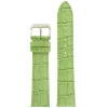 Leather Watch Band with Alligator Grain Print in Lime Green by Tech Swiss - Top View
