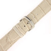 Watch Band Cream Genuine Leather Alligator Grain