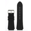 Watch Silicone Rubber Link Style Black Strap Waterproof Stainless Buckle