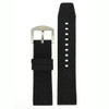 Silicone Rubber Watch Band Black 24mm - Main