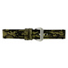 XL Leather Watch Band Camouflage Military Green Extra Heavy Buckle - Main