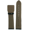 Watch Band Black with White Stitching Italian Leather - Main