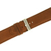 Leather watch band extra wide in Tan - buckle view - Main