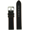 Watch Band Leather Black and Orange