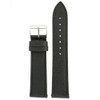 Watch Band Metallic Black Leather Padded Built-In Spring Bars