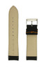 Leather Sport Style Watch Band Black Orange Stitching - Main