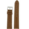 Watch Band Genuine Alligator Matte Light Brown White Stitching