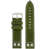 Pilot Leather Watch Band in Green by Tech Swiss - Top View