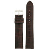 Brown Alligator Grain Leather Watch Band by Tech Swiss - Top View