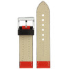 Sporty Leather Watch Band in Black and Orange by Tech Swiss - Bottom View - Main