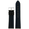 Black and Blue Leather Watch Band by Tech Swiss - Top View