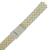 Metal Watch Band in 2-Tone Stainless Steel w. Curved End (TSMET350)