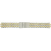 Metal Watch Band in 2-Tone Stainless Steel w. Curved End - Main