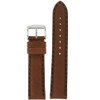 Brown Leather Watch Band with Stitching Mens - Top View