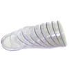 Set Storage Stackable Interlocking Clear Containers 12 with 12 Lids Beads Crafts Findings Small Items 2.75" Round