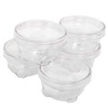 Large Storage Containers Stackable Interlocking Detachable 5 For Beads Crafts Food Items - 3 1/2" Round