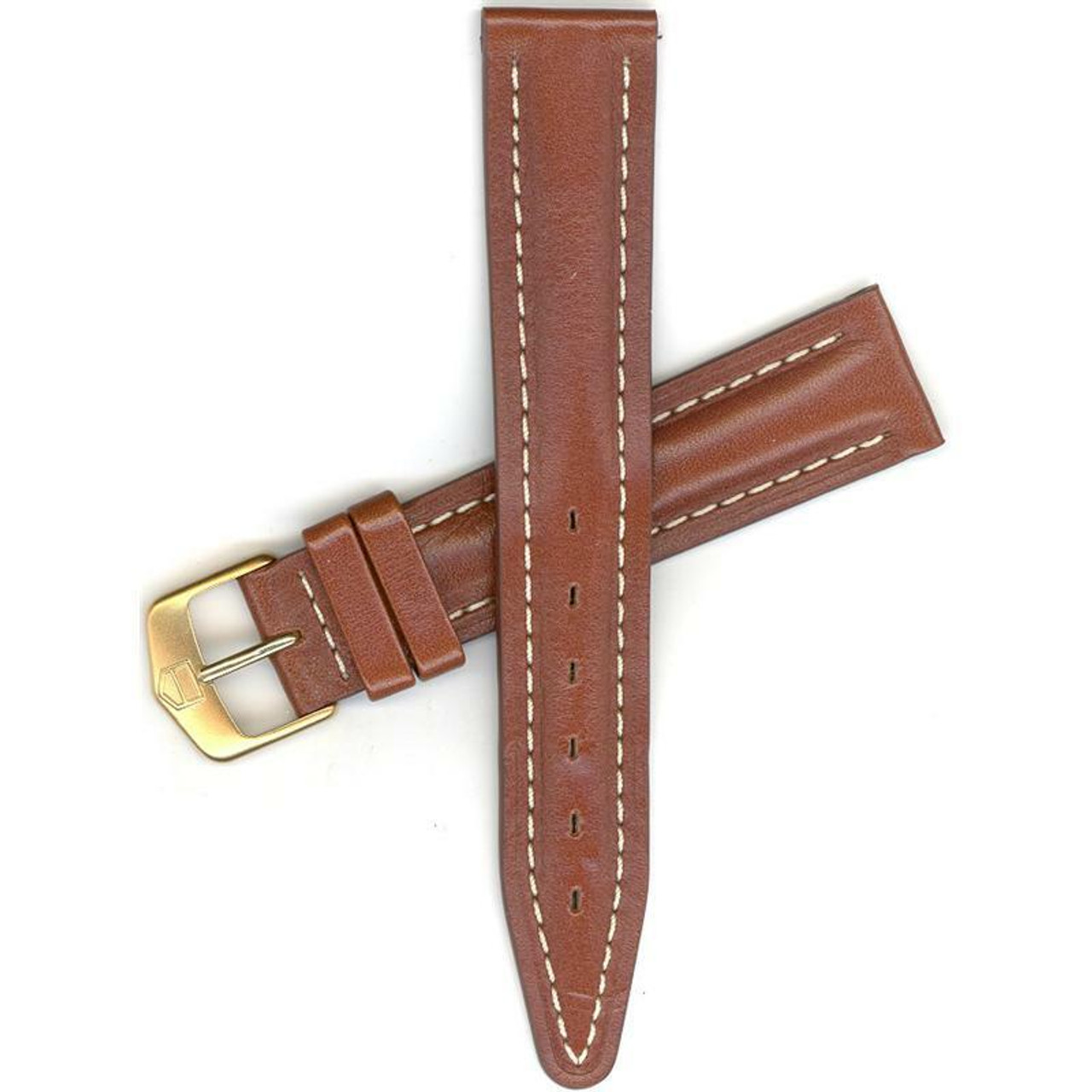 Tag Heuer Watch Band Midsize 17mm 18mm Brown Genuine Leather Series 2000 C0153